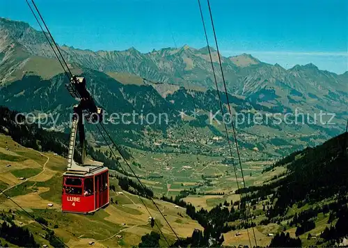 AK / Ansichtskarte Seilbahn Birg Engstligenalp Adelboden Niesenkette Seilbahn