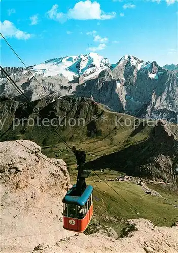 AK / Ansichtskarte Seilbahn Funivia Sasso Pordoi Marmolada Dolomiti Seilbahn