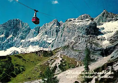 AK / Ansichtskarte Seilbahn Dachsteinsuedwandbahn Gletscherbahn Ramsau  Seilbahn