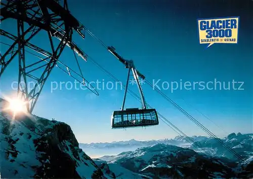 AK / Ansichtskarte Seilbahn Glacier 3000 Diablerets Gstaad Seilbahn