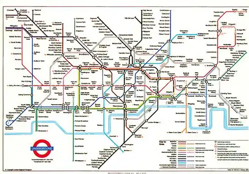 AK / Ansichtskarte U Bahn_Subway_Underground_Metro London Netzplan  U Bahn_Subway