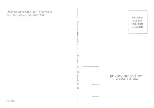 AK / Ansichtskarte Seilbahn Dachsteinseilbahn Oberfeld  Seilbahn