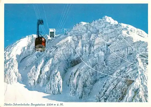 AK / Ansichtskarte Seilbahn Saentis Bergstation  Seilbahn