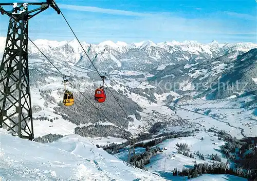 AK / Ansichtskarte Seilbahn Rinderberg Zweisimmen Seilbahn