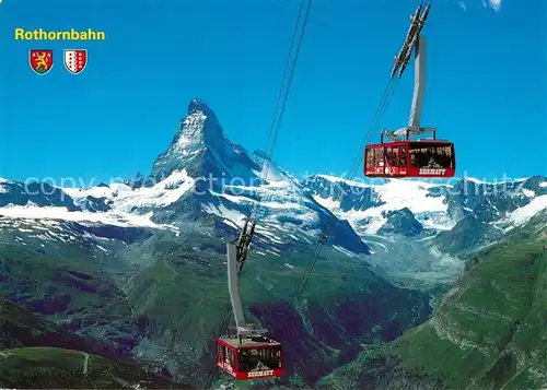AK / Ansichtskarte Seilbahn Rothorn Matterhorn Mt. Cervin Zermatt Seilbahn