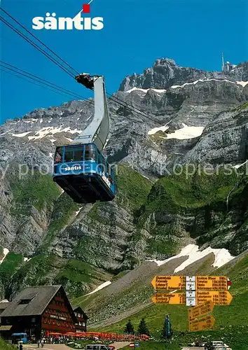 AK / Ansichtskarte Seilbahn Saentis Berghotel Schwaegalp  Seilbahn
