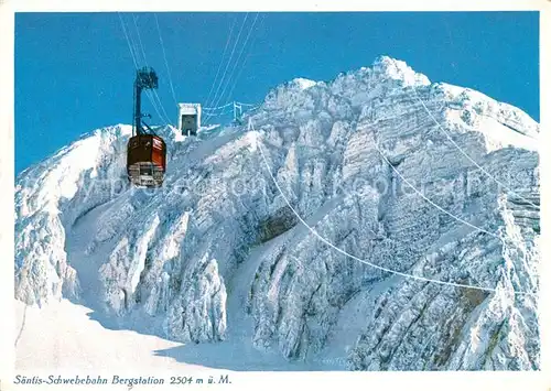 AK / Ansichtskarte Seilbahn Saentis Bergstation Seilbahn