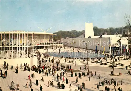 AK / Ansichtskarte Exposition_Universelle_Bruxelles_1958 Pavillons des U.S.A. et du Saint Siege  Exposition_Universelle