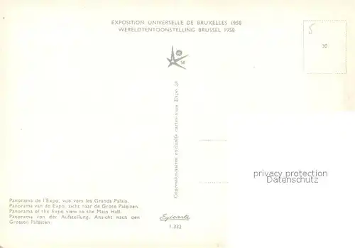 AK / Ansichtskarte Exposition_Universelle_Bruxelles_1958 Panorama de l Expo  Exposition_Universelle