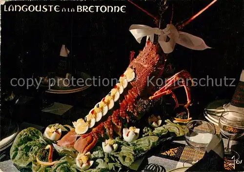 AK / Ansichtskarte Meerestiere Langouste Recette  Meerestiere