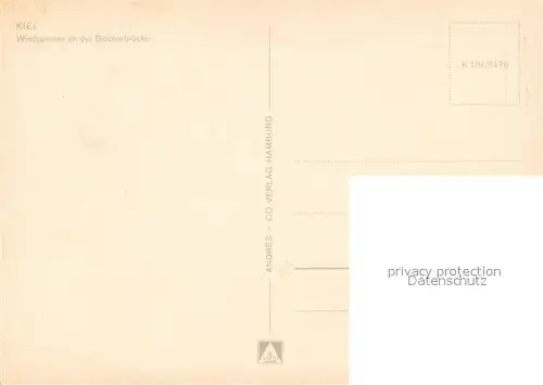 AK / Ansichtskarte Segelschiffe Windjammer Bluecherbruecke Kiel  Segelschiffe