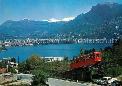 AK / Ansichtskarte Zahnradbahn Funicolare Lugano San Salvatore  Zahnradbahn