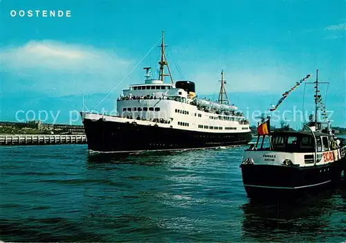 AK / Ansichtskarte Schiffe_Ships_Navires Pakketboot Reine Astrid Oostende  Schiffe_Ships_Navires