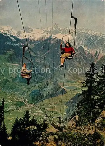 AK / Ansichtskarte Sessellift Montafoner Hochjochbahn Schruns Kapellalpe Sessellift