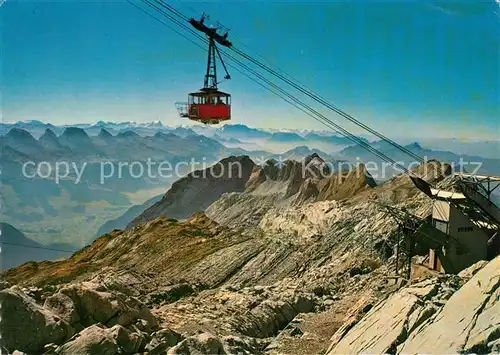 AK / Ansichtskarte Seilbahn Saentis Churfirsten Glarneralpen Seilbahn