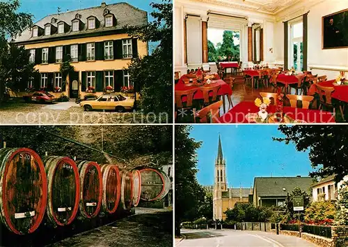 AK / Ansichtskarte Erbach_Rheingau Weingut H. Tillmanns Erben Gutsausschank Hotel Kirche Erbach Rheingau