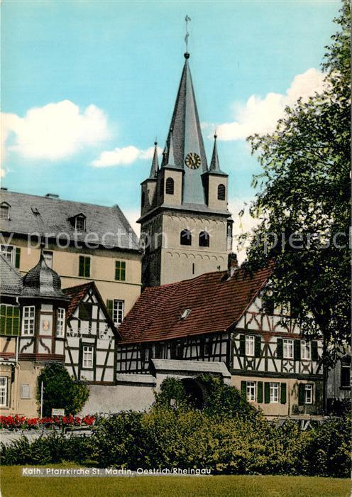 Ak Ansichtskarte Oestrich Winkel Katholische Pfarrkirche St