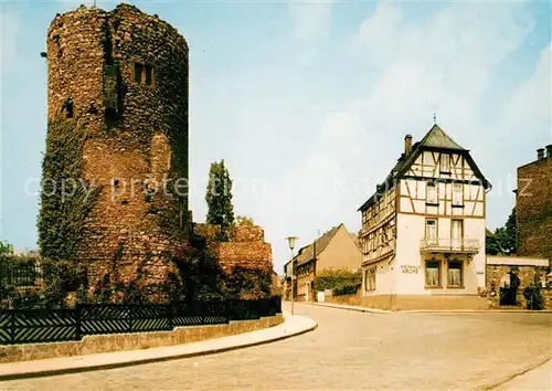 AK / Ansichtskarte Eltville_Rhein Romantik einer kleinen Stadt Ruine Turm Stadtmauer Eltville_Rhein