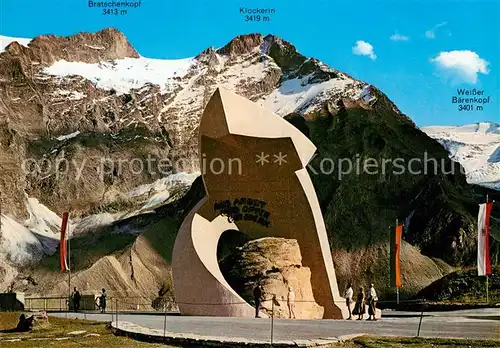 AK / Ansichtskarte Kaprun Tauernkraftwerke Mooserboden Heidenstein Denkmal Bildhauer Prof. Magnus Kaprun