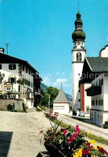 AK / Ansichtskarte Oberau_Wildschoenau_Tirol Ortsmotiv mit Kirche Oberau_Wildschoenau_Tirol