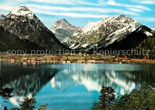 AK / Ansichtskarte Pertisau_Achensee Panorama Blick ueber die See mit Sonnjoch Karwendelgebirge Pertisau Achensee