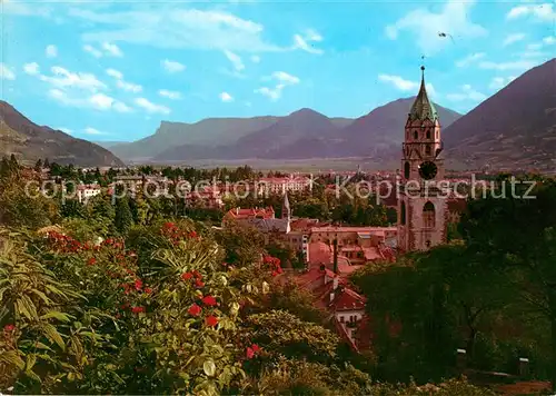 AK / Ansichtskarte Meran_Merano Panorama Blick vom Tappeinerweg auf Pfarrturm und Stadt Meran Merano