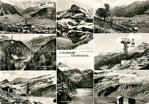 AK / Ansichtskarte Uttendorf_Salzburg Panorama Stubachtal Enzingerboden Bergbahn Weisssee Gruensee Rudolfshuette Alpen Uttendorf Salzburg