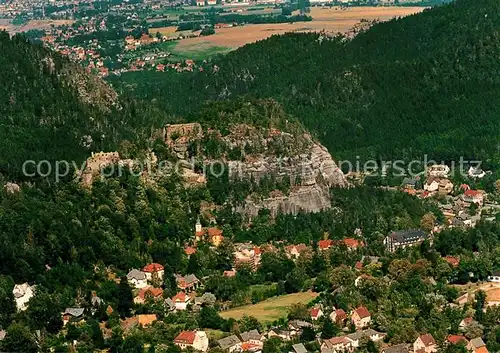 AK / Ansichtskarte Oybin Berg Oybin mit Klosteranlage Zittauer Gebirge Fliegeraufnahme Oybin