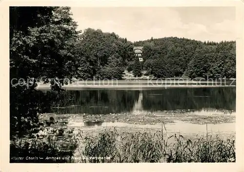AK / Ansichtskarte Chorin Kloster Amtssee und Neue Klosterschenke Handabzug Chorin