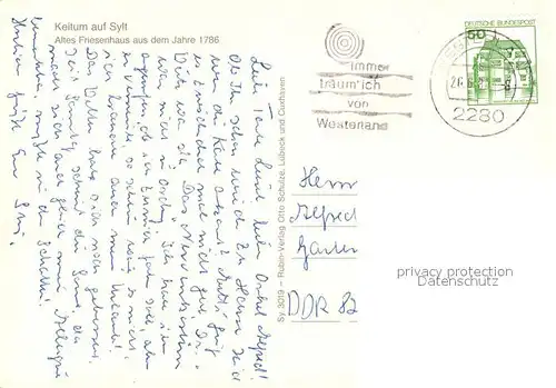 AK / Ansichtskarte Keitum_Sylt Altes Friesenhaus 18. Jhdt. Keitum Sylt