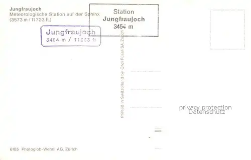 AK / Ansichtskarte Jungfraujoch Meteorologische Station Sphinx Jungfraujoch