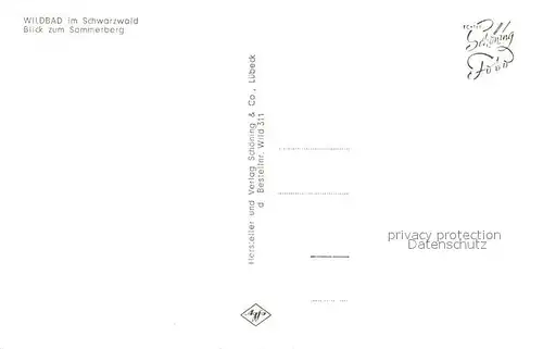 AK / Ansichtskarte Wildbad_Schwarzwald Sommerberg Wildbad_Schwarzwald