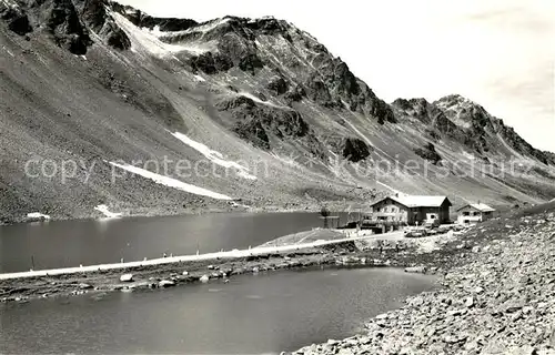 AK / Ansichtskarte Flueelapass Hospiz Schwarzsee Schottensee Flueelapass
