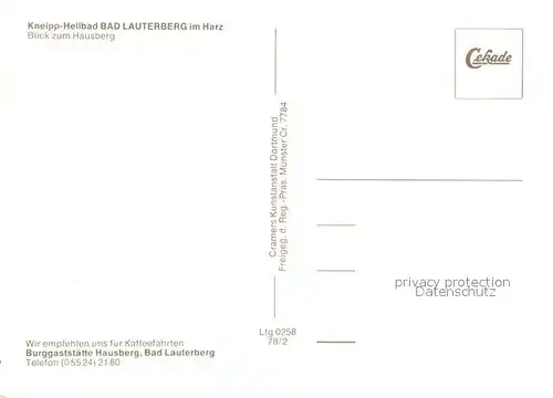AK / Ansichtskarte Bad_Lauterberg Hausberg Bad_Lauterberg
