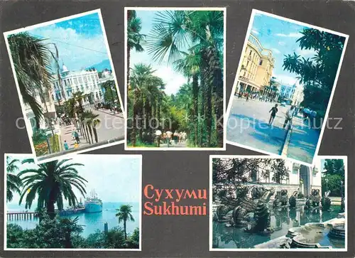 AK / Ansichtskarte Suchumi Hotel Riza Promenade Theater Suchumi