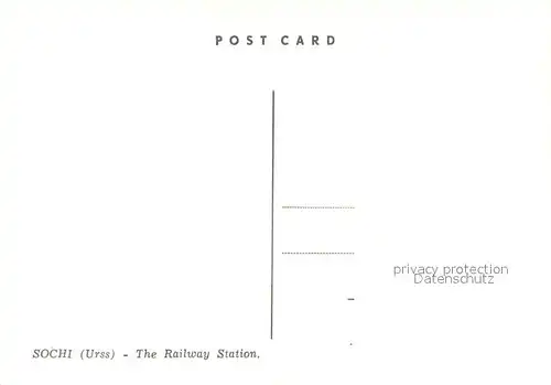 AK / Ansichtskarte Sotschi Bahnhof Sotschi