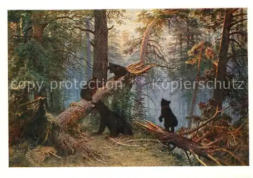 AK / Ansichtskarte Kuenstlerkarte Kuenstler I. I. Schischkin  Kuenstlerkarte