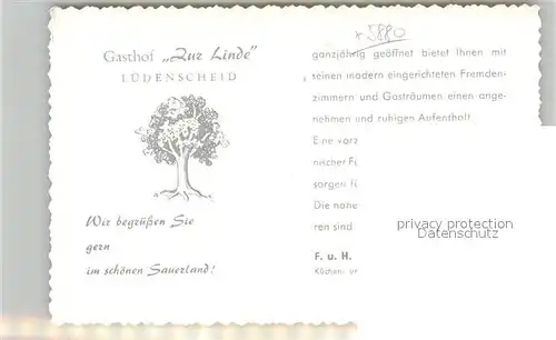 AK / Ansichtskarte Worth_Luedenscheid Gasthaus Zur Linde 