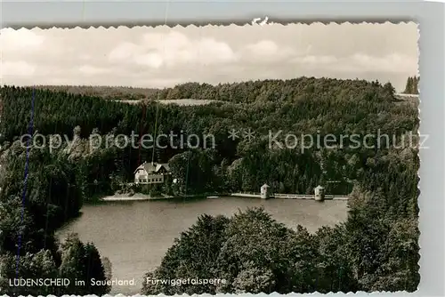 AK / Ansichtskarte Fuerwiggetalsperre Fliegeraufnahme bei Luedenscheid Fuerwiggetalsperre