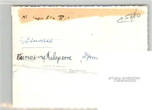 AK / Ansichtskarte Fuerwiggetalsperre Staumauer Fuerwiggetalsperre