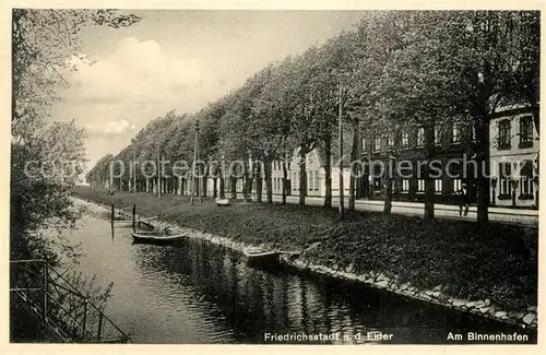AK / Ansichtskarte Friedrichstadt_Eider Binnenhafen Friedrichstadt_Eider