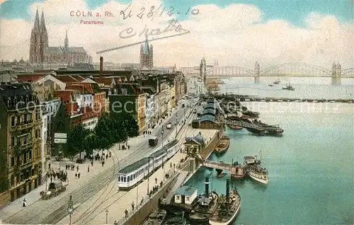 AK / Ansichtskarte Koeln_Rhein Panorama Hafen Koeln_Rhein