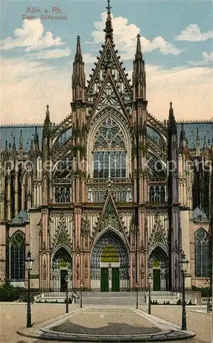 AK / Ansichtskarte Koeln_Rhein Dom Suedportal Koeln_Rhein
