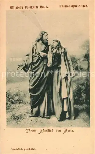 AK / Ansichtskarte Oberammergau Christi Abschied von Maria Passionsspiele  Oberammergau