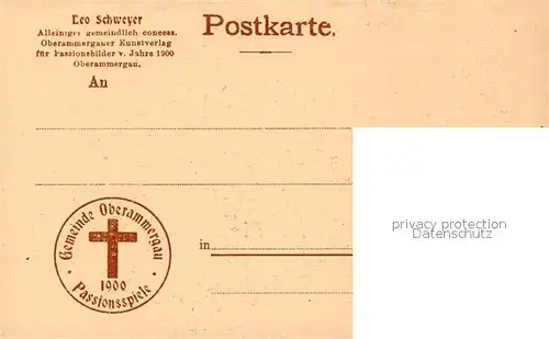 AK / Ansichtskarte Oberammergau Christi Abschied von Maria Passionsspiele  Oberammergau