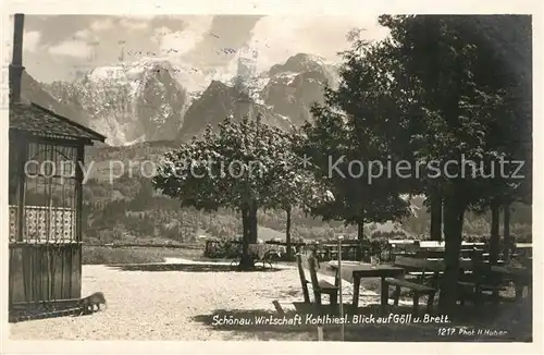 AK / Ansichtskarte Schoenau_Berchtesgaden Wirtschaft Kohlhiesl Goell Brett Schoenau Berchtesgaden