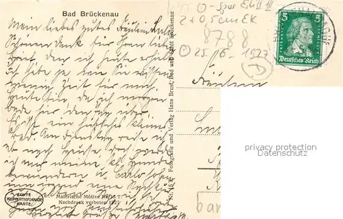 AK / Ansichtskarte Bad_Brueckenau Blick vom Schlosshotel Bad_Brueckenau