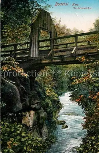 AK / Ansichtskarte Bodetal_Harz Teufelsbruecke Bodetal Harz