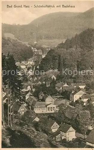 AK / Ansichtskarte Bad_Grund Schoenhoffsblick Badehaus Bad_Grund