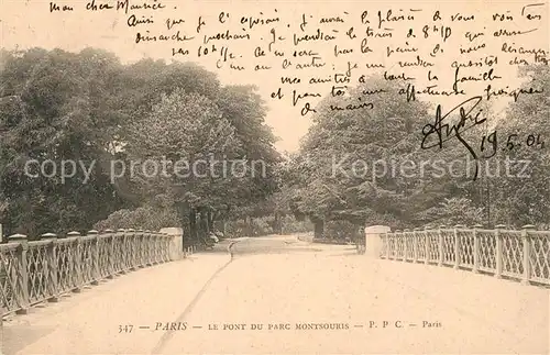 AK / Ansichtskarte Paris Pont du Parc Montsouris Paris